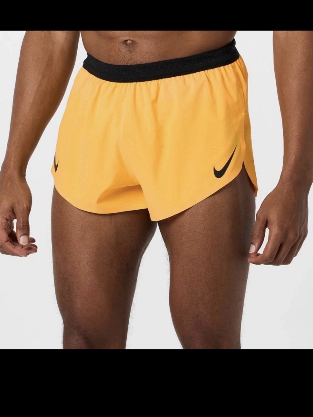 Nike Men’s Sz L Dri-FIT ADV AeroSwift 4" Running Shorts Laser Orange FN3352-845